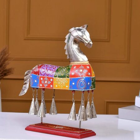 Decorative Metal Horse Bell | Vintage-Style Handcrafted Door Hanging Bell for Home D?cor, Garden & Entrance | Artistic Metal Craft Gift