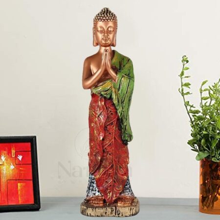 Decorative Buddha Showpiece for Living Room, Bedroom, Office Desk, Cabinets Decor Diwali Decoration Item for Home Decor (14.5 4In)